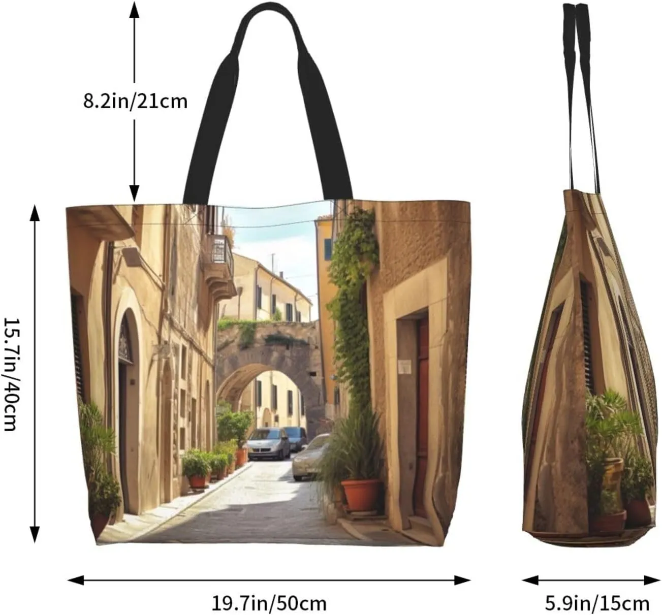 Women Printed Cross Body Bag Many Foxes Casual Handbag Shopping Bag