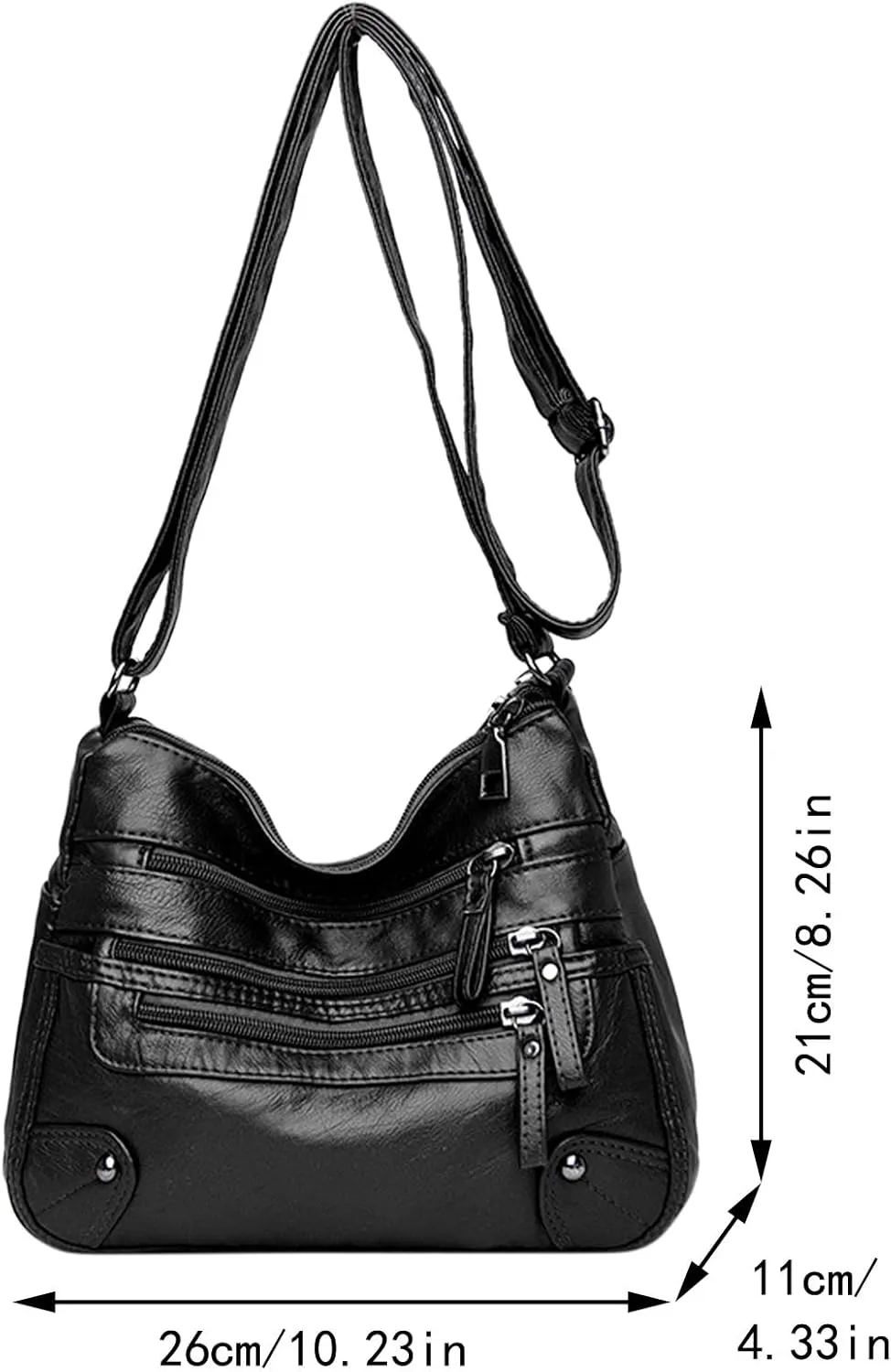 Women Soft Leather Shoulder Bags Layer Classic Crossbody Bag Luxury Designer Handbag And Purse Shoulder Bags (One Size)