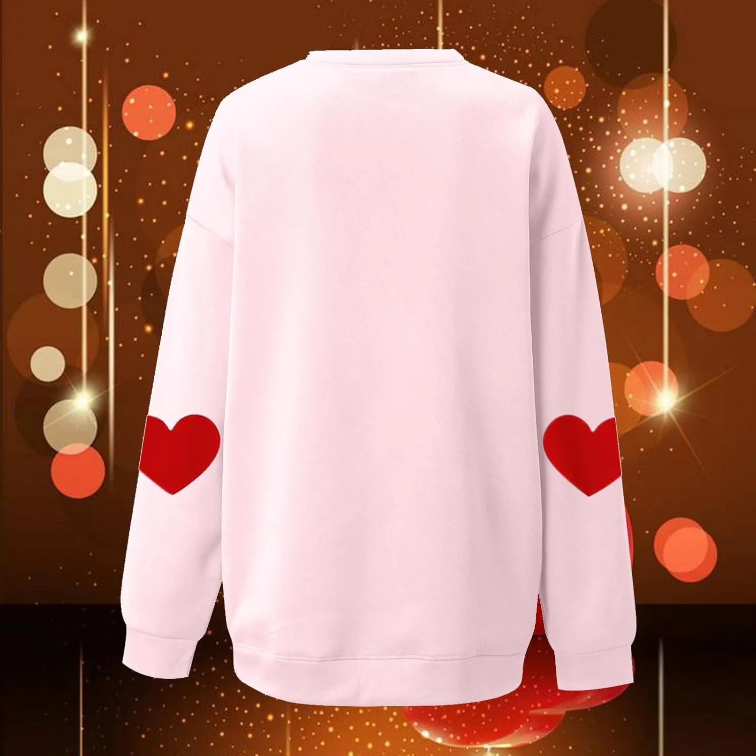 Women Valentine's Day Sweatshirts 2024 Long Sleeve Crewneck Pullover Tops Hand Heart Gesture Graphic Tees Blouses