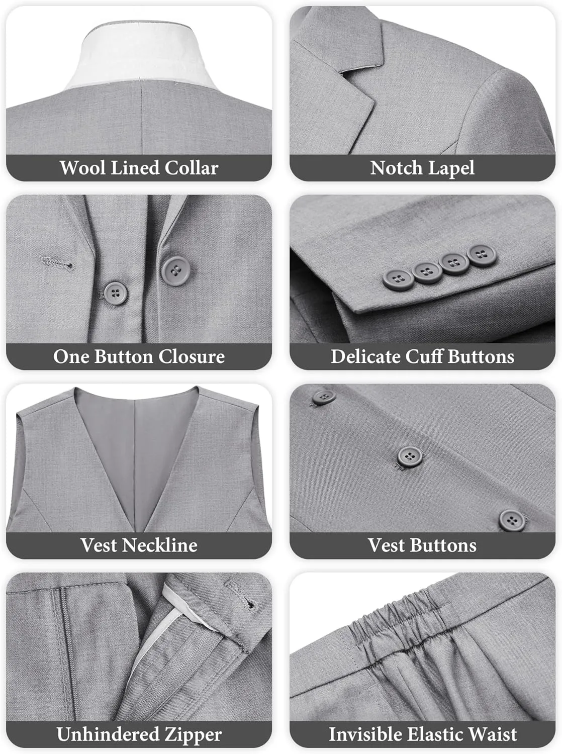 Women's 3 Piece Suit Lady Business Casual Office One Button Slim Fit Blazer Jacket Vest Pants Set