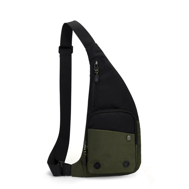 Women's & Men's Style Trendy Contrast Color Waterproof Fashion And Men's Chest Bags
