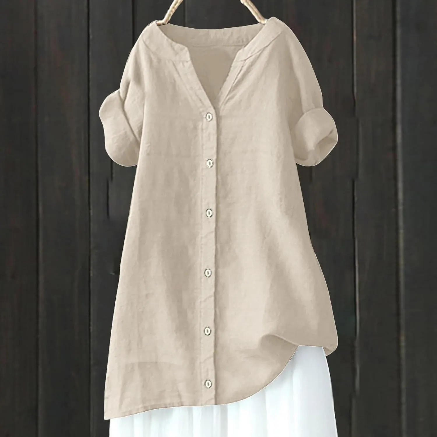 Womens Button Down Shirt Linen Button Up Shirts Sleeve Collar Casual Women's Shirt Women's Shirt White Shirt Women