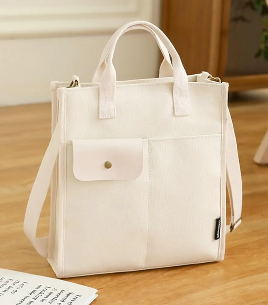 Women's Canvas Crossbody Shoulder Bag Fashion Large Totes Handbag Purse Casual Messenger Bag Multi-Pocket