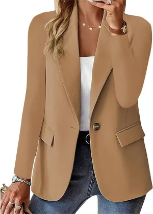 Womens Casual Blazers Business Casual Dressy Long Sleeve Jackets Lightweight Blazer Spring Summer Cardigan Work Suit