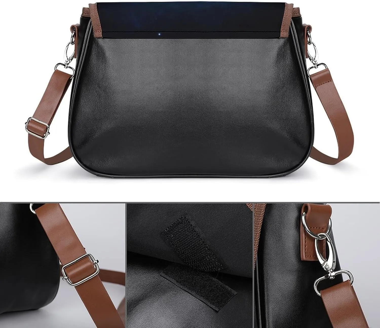 Women's Casual Crossbody Bag, Waterproof Leather Shoulder Purse Handbags for Work Travel