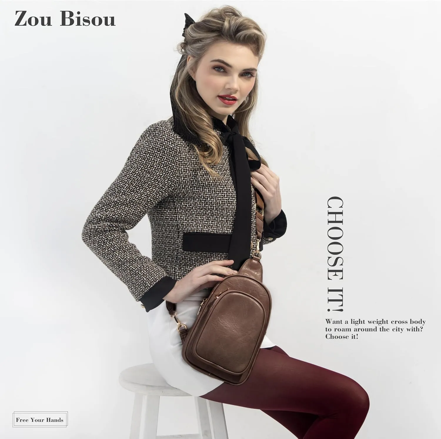 Womens Crossbody Purse Sling Bag for Women Vegan Leather Crossbody Fanny Packs for Travel Cell Phone Purse Chest Bag Trendy