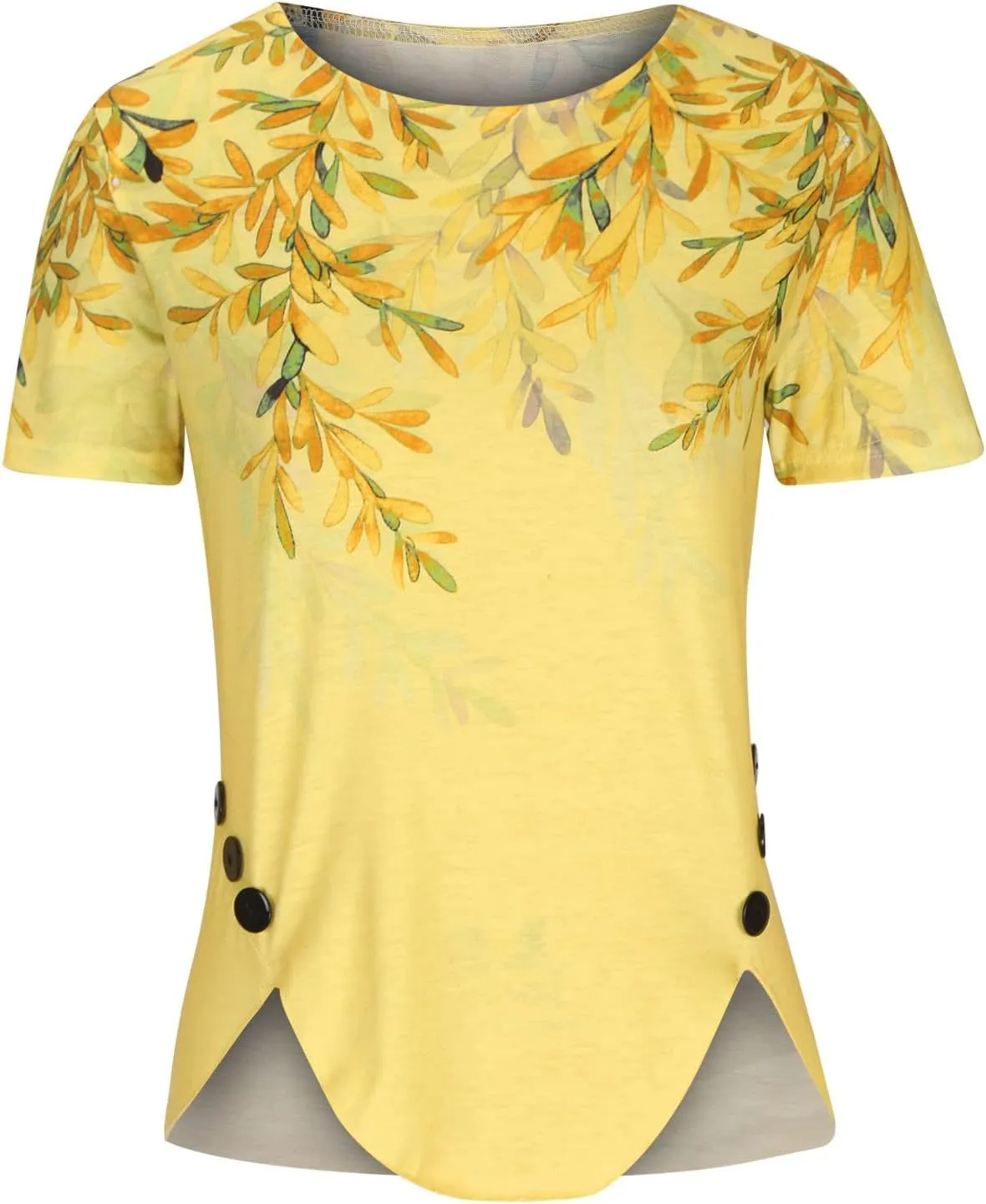 Women's Floral Print Summer Blouses Dressy Casual Short Sleeve Ladies Tops Cute Tunics Shirts Trendy Clothing 2024