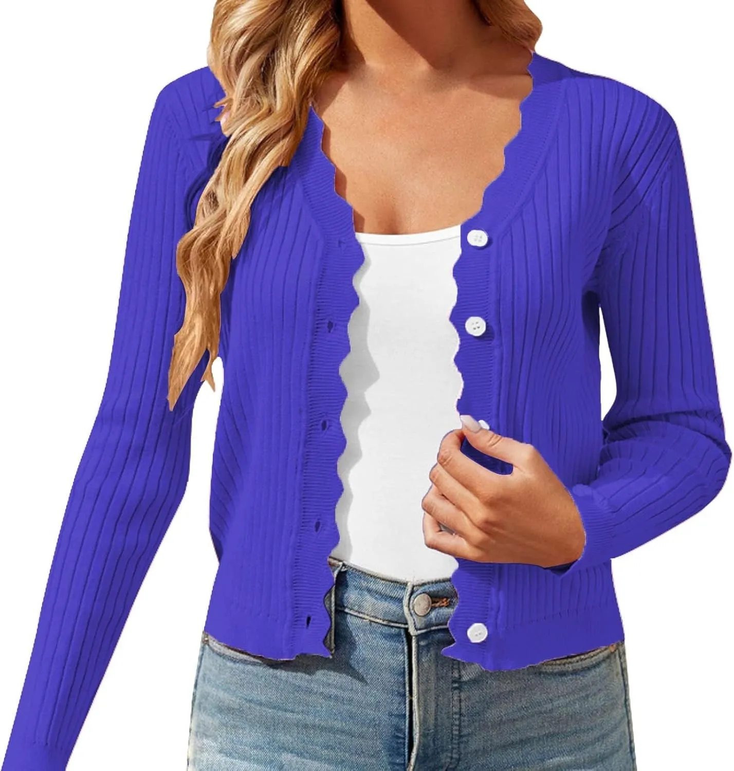 Womens Open Front Cardigan 2024 Long Sleeve Sweater Jacket Top Design Short Ladies Knitted Women's Cardigan Sweater