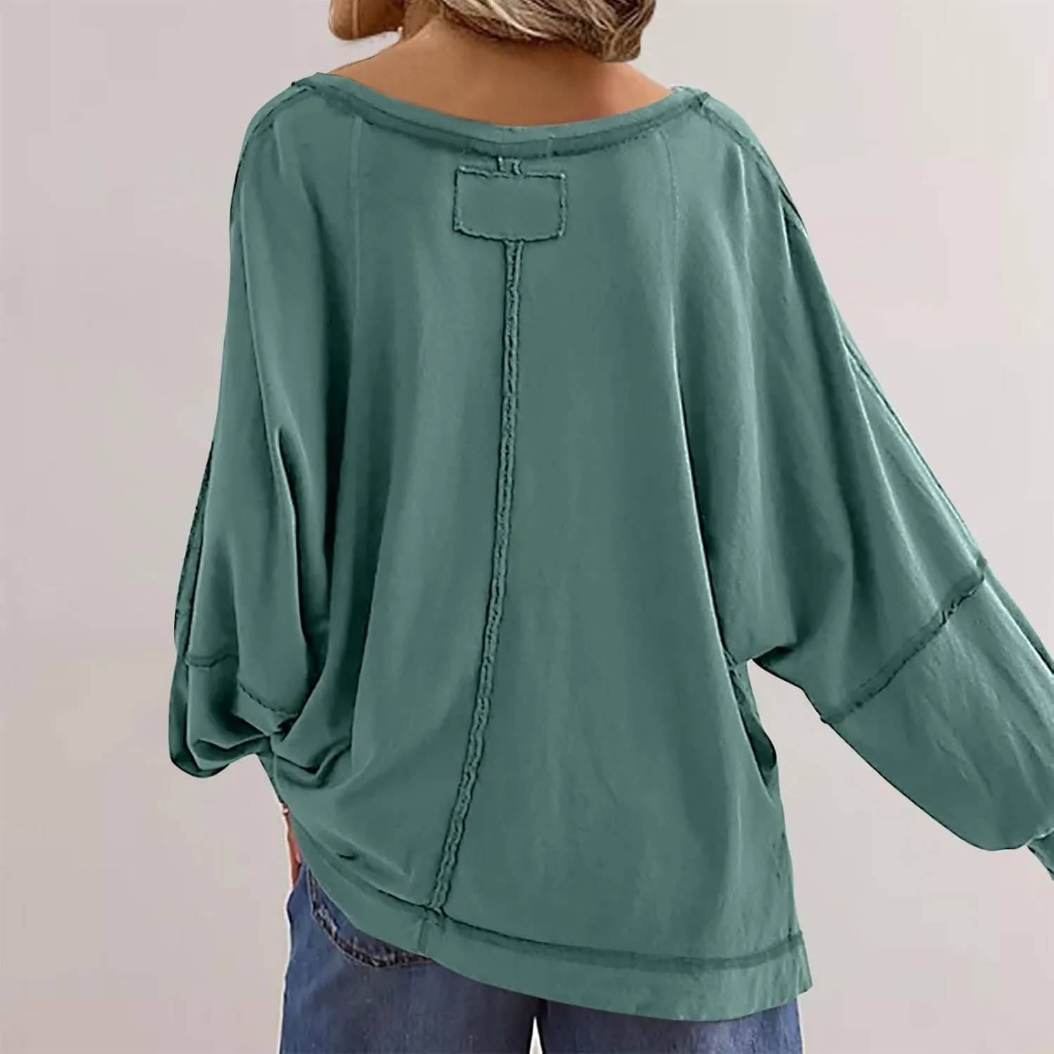 Womens Plus Size Tops Elegant Sexy Long Sleeve V Neck Causal Shirts Fashion Solid Asymmetrical Hem Blouse Spring Tops
