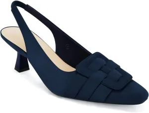 Womens Sling Back Kitten Heels Low Dress Shoes Slingback Pumps Pointed Closed Toe Comfortable Party Office Sandals