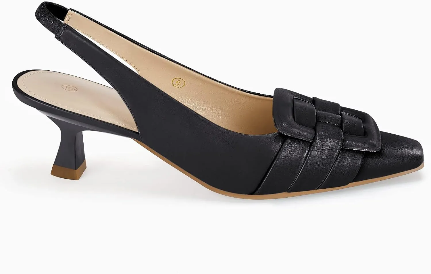 Womens Sling Back Kitten Heels Low Dress Shoes Slingback Pumps Pointed Closed Toe Comfortable Party Office Sandals