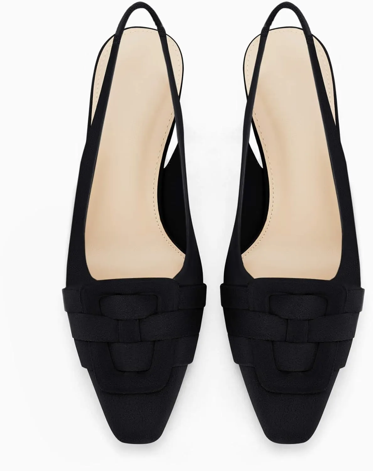 Womens Sling Back Kitten Heels Low Dress Shoes Slingback Pumps Pointed Closed Toe Comfortable Party Office Sandals