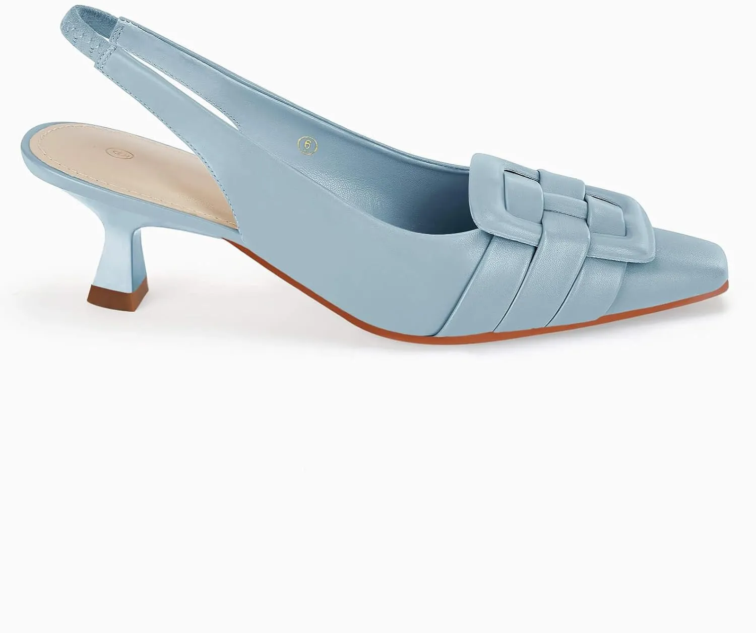 Womens Sling Back Kitten Heels Low Dress Shoes Slingback Pumps Pointed Closed Toe Comfortable Party Office Sandals