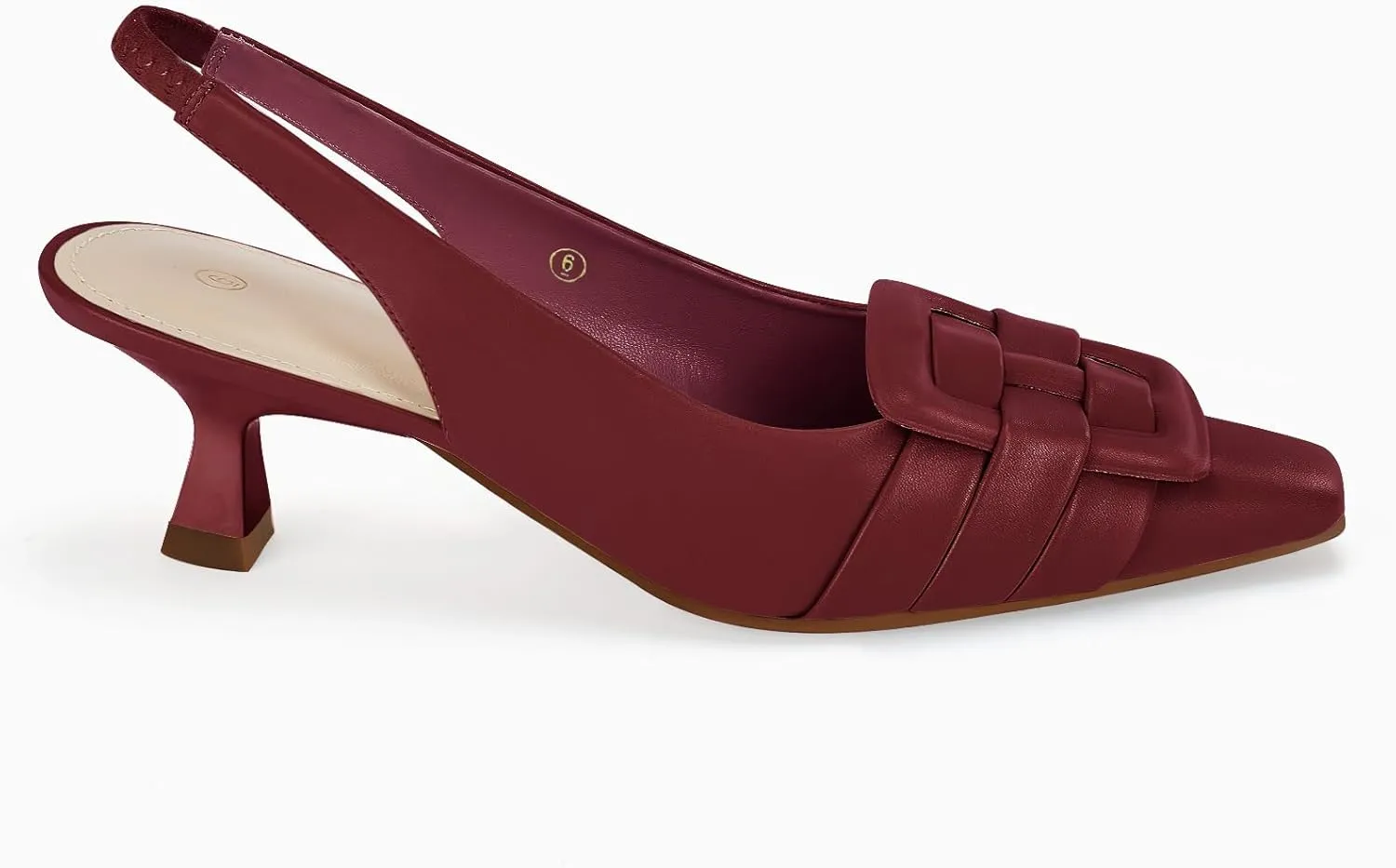 Womens Sling Back Kitten Heels Low Dress Shoes Slingback Pumps Pointed Closed Toe Comfortable Party Office Sandals