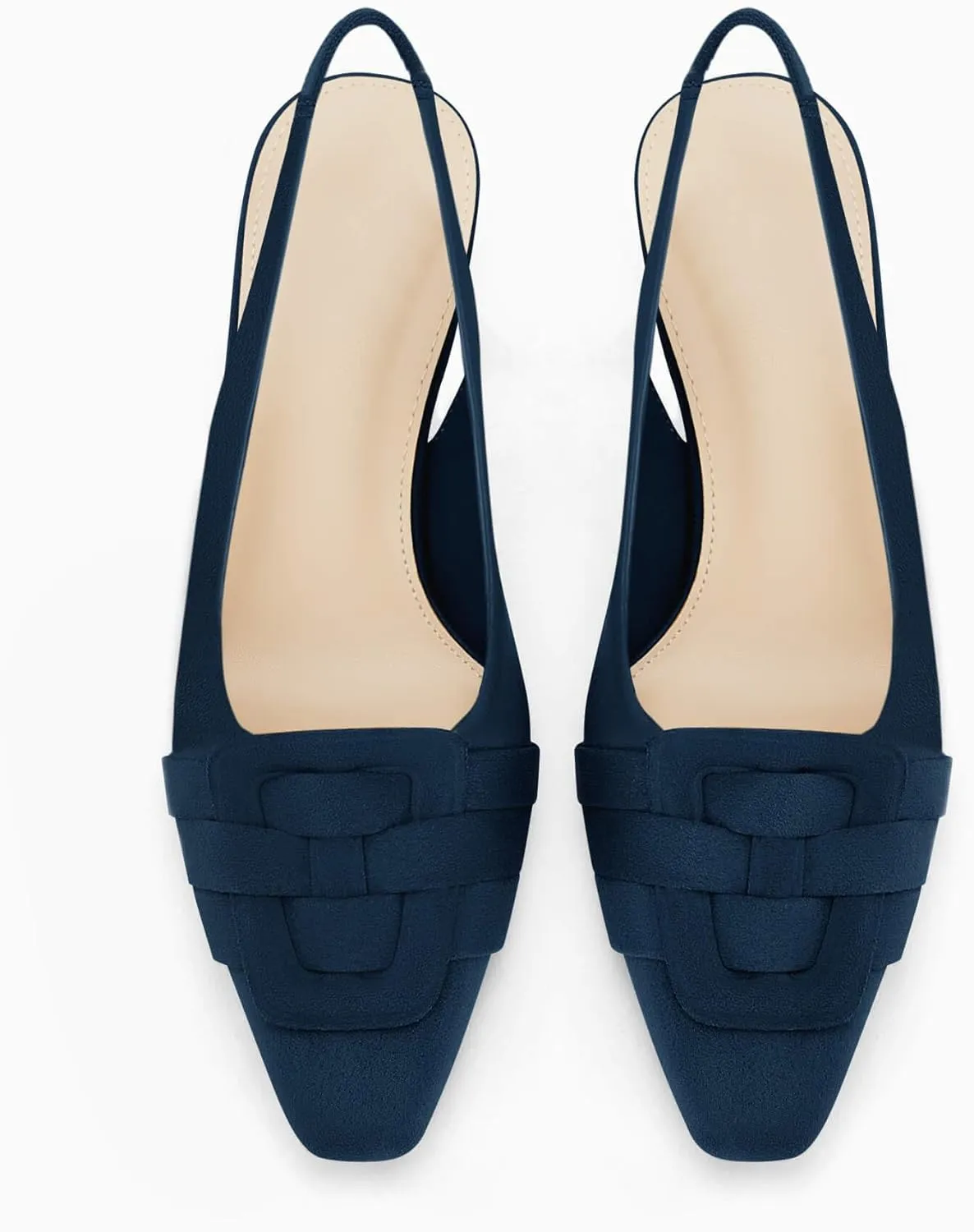 Womens Sling Back Kitten Heels Low Dress Shoes Slingback Pumps Pointed Closed Toe Comfortable Party Office Sandals