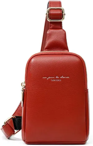 Womens Sling Bag Crossbody Fanny Pack Purse Leather Casual Fashion Travel Daypack Sport Chest Satchel for Women