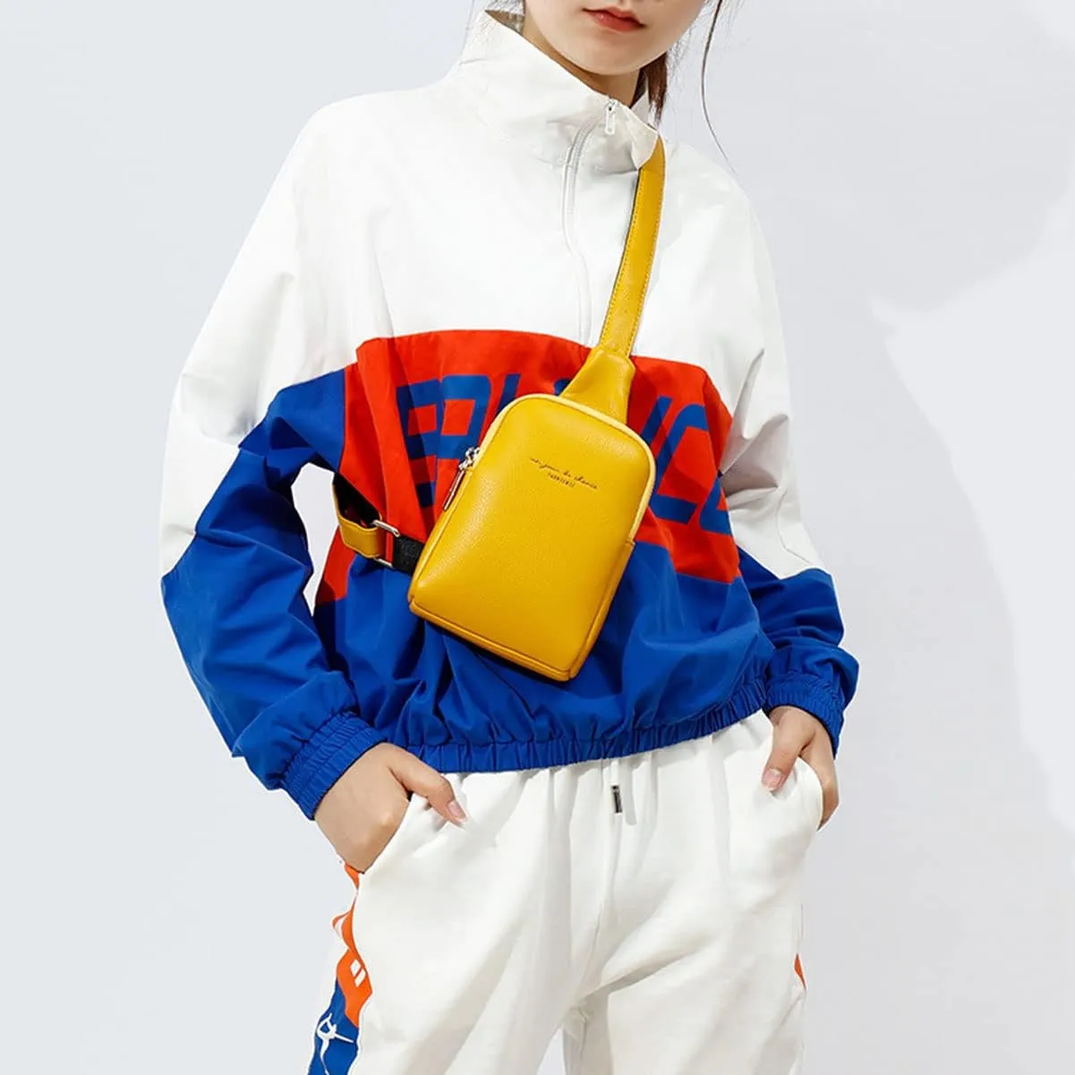 Womens Sling Bag Crossbody Fanny Pack Purse Leather Casual Fashion Travel Daypack Sport Chest Satchel for Women