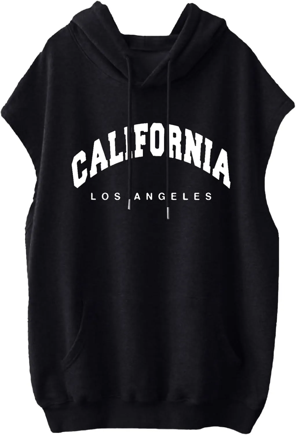 Women's Summer Los Angeles California Tee Shirts 2025 with Hood Cute Loose Fit Tops Trendy Plus Size Casual Going Out