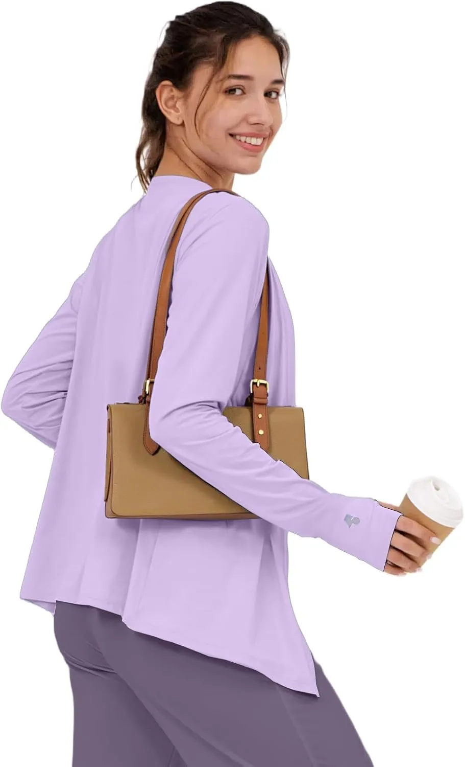 Womens Thin Summer Cardigan Long Sleeve Open Front Upf50 Uv Spf Sun Protection Lightweight Cover Up Thumb Holes with Pockets