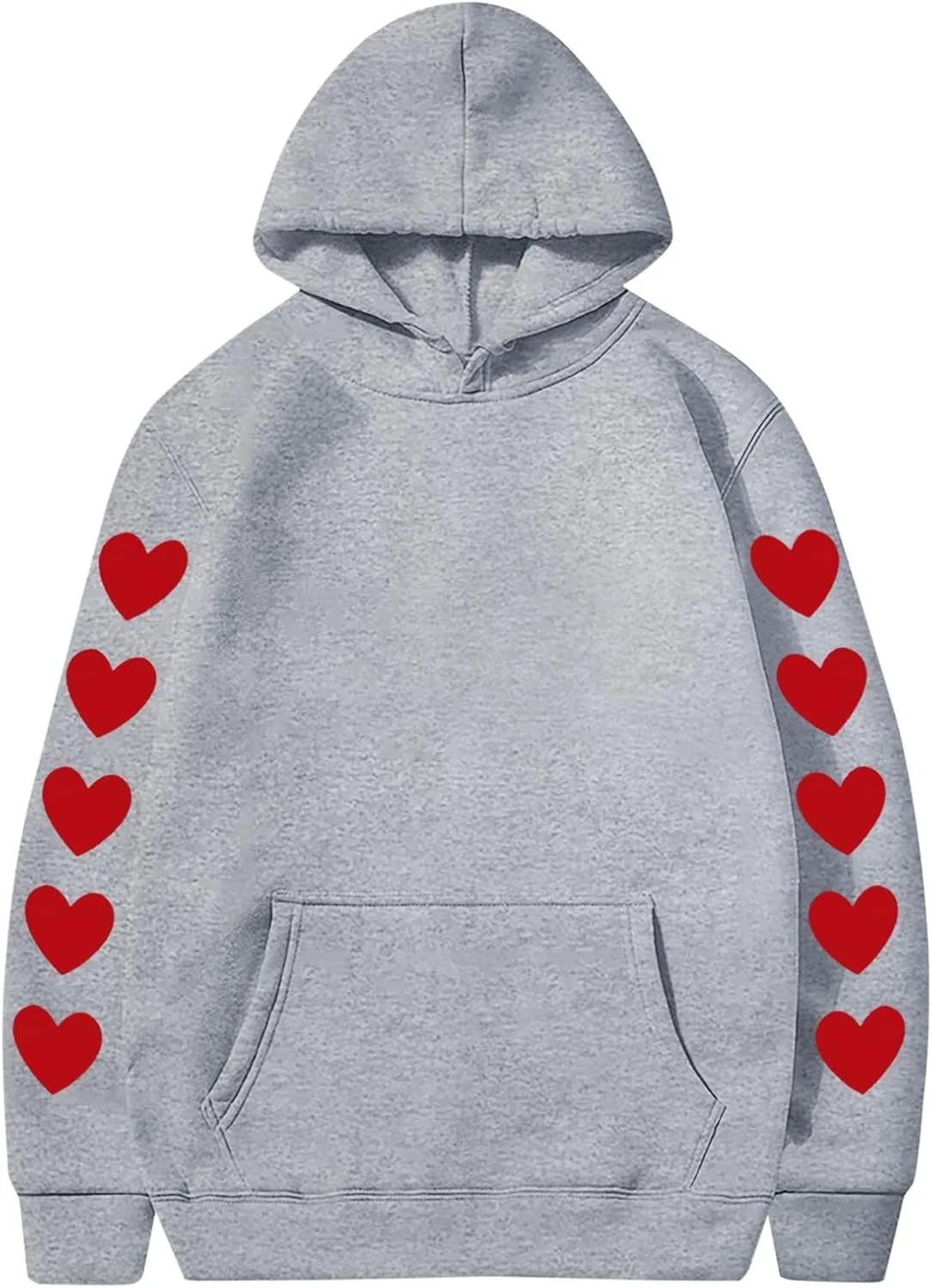 Womens Valentines Day Sweatshirt Long Sleeve Fleece Plush Casual Pullover Hoodies Love Heart Graphic Tees Cute Blouses Tops
