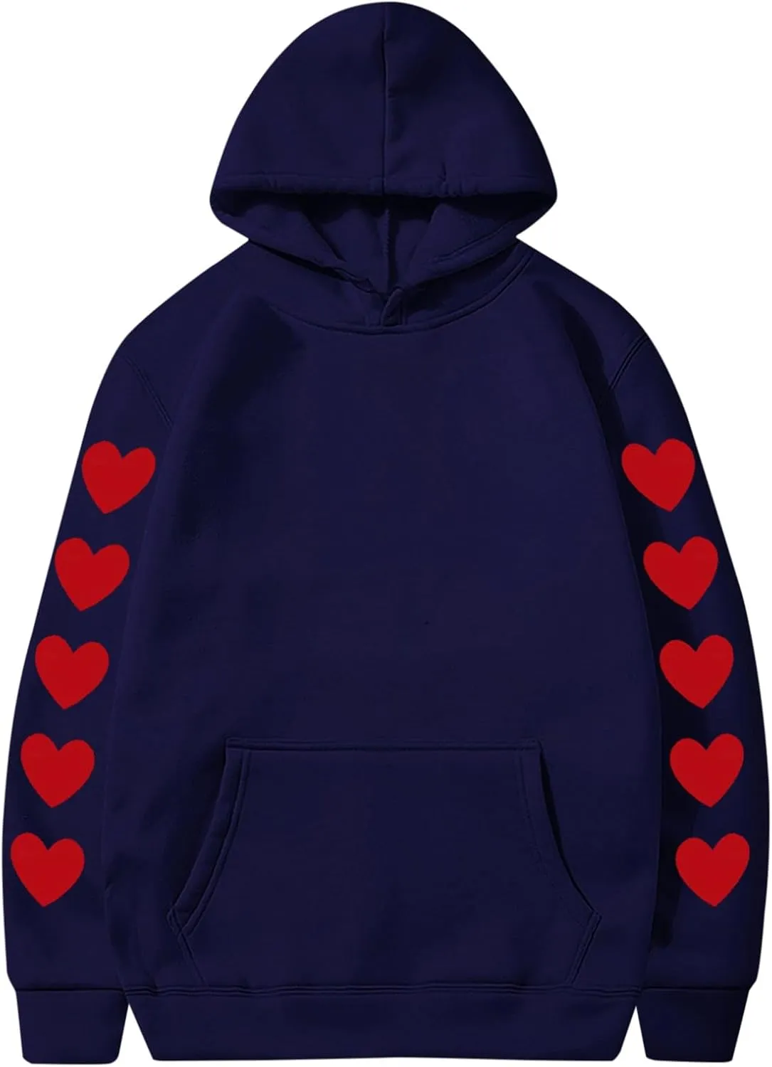 Womens Valentines Day Sweatshirt Long Sleeve Fleece Plush Casual Pullover Hoodies Love Heart Graphic Tees Cute Blouses Tops