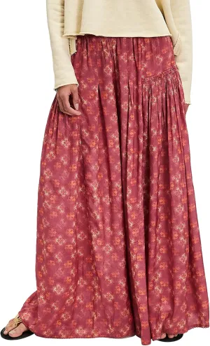 Womens Wide Leg Pants Flowy High Elastic Waist Loose Printed Beach Boho Yoga Casual Long Trousers