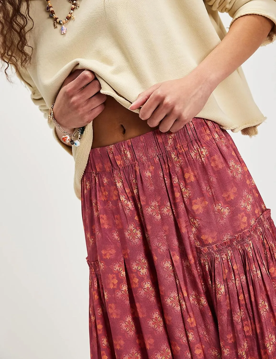 Womens Wide Leg Pants Flowy High Elastic Waist Loose Printed Beach Boho Yoga Casual Long Trousers