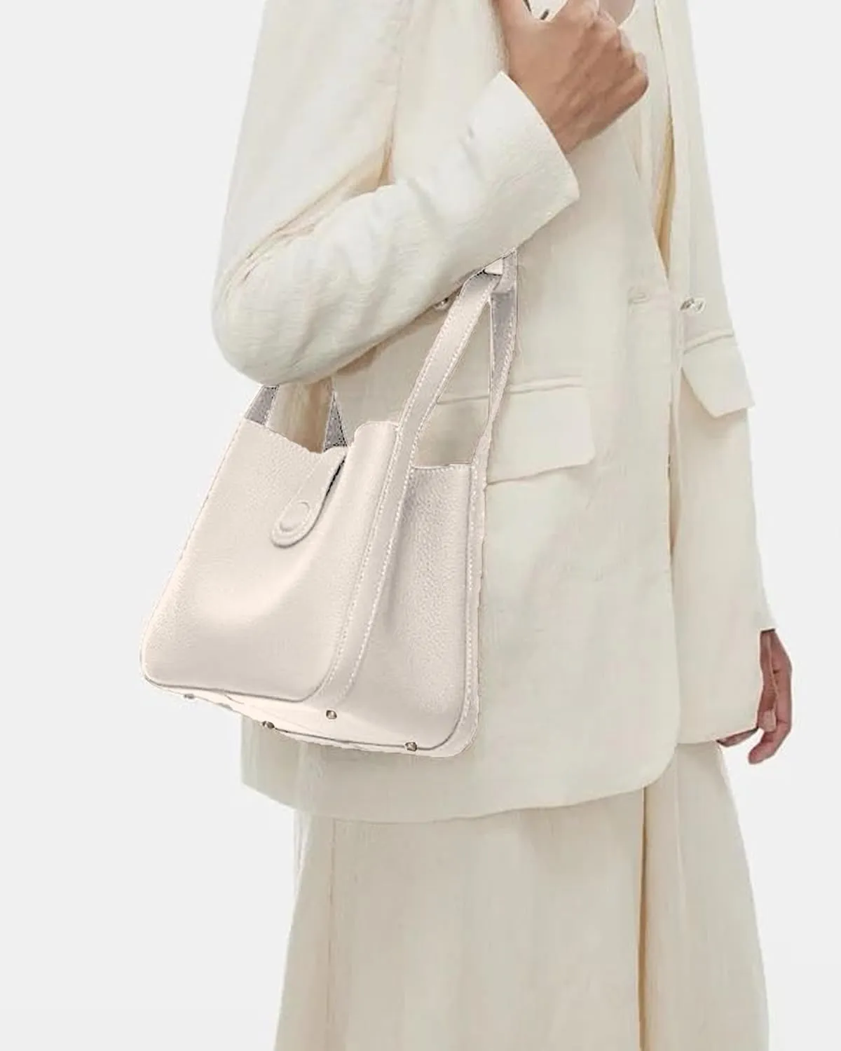 Women's Work Bag Square Handle Professional Daily Use Top Handle Satchel for Office, Business
