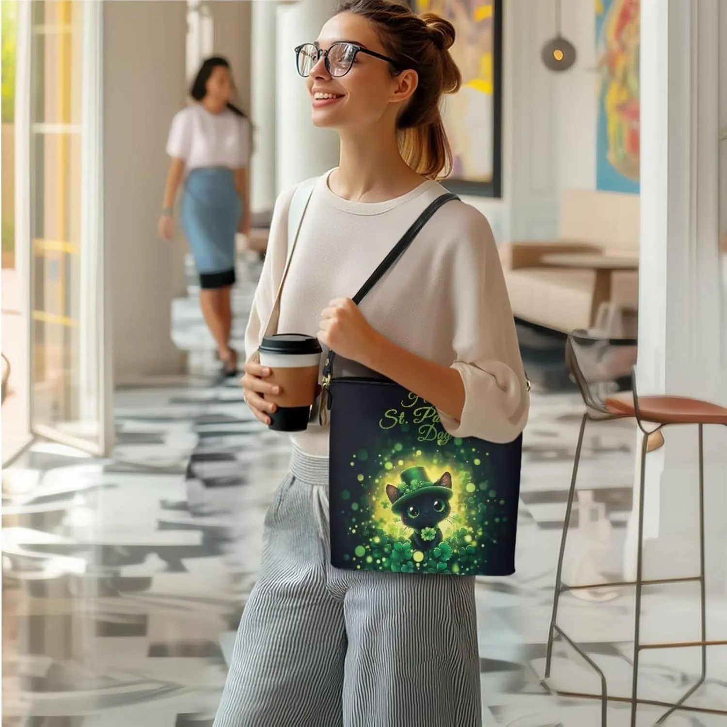 Work Crossbody Bucket Bag Set of 3 Large Shoulder Tote Bag for Women Wallet and Clutch Cosmetic Zipper Handbags