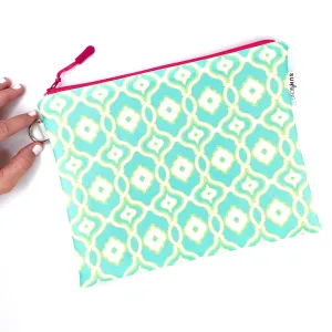 Woven Chain in Blue   Yellow, Water-Resistant Wet Bag