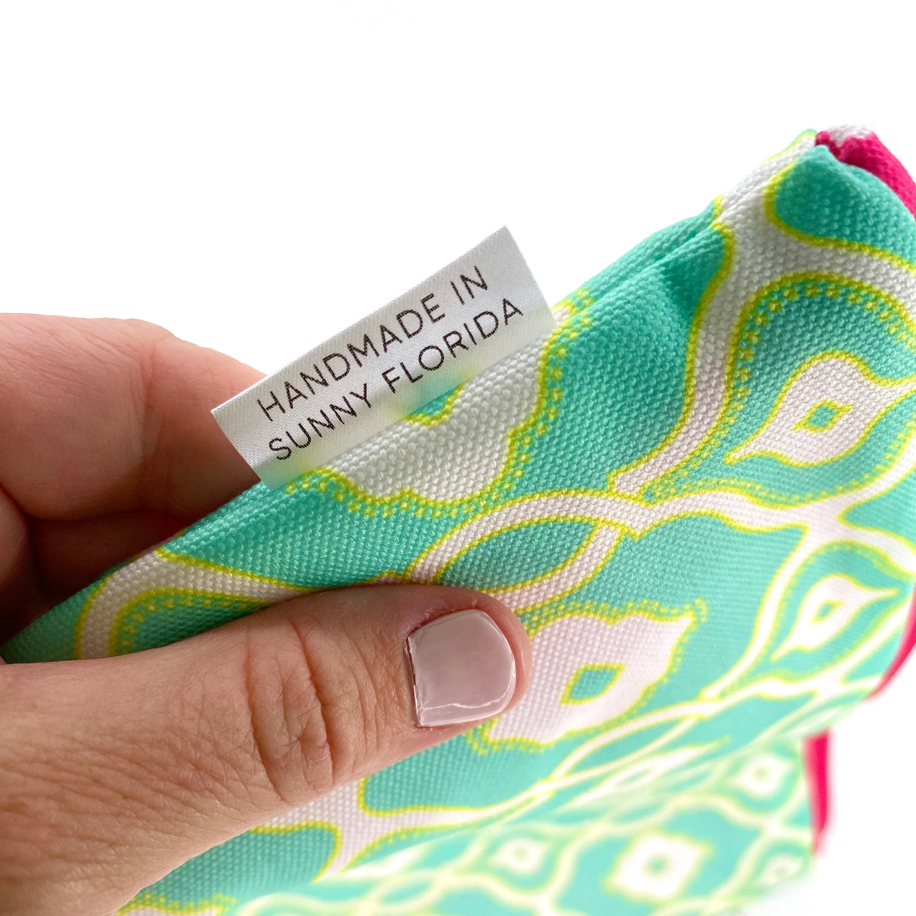 Woven Chain in Blue   Yellow, Water-Resistant Wet Bag