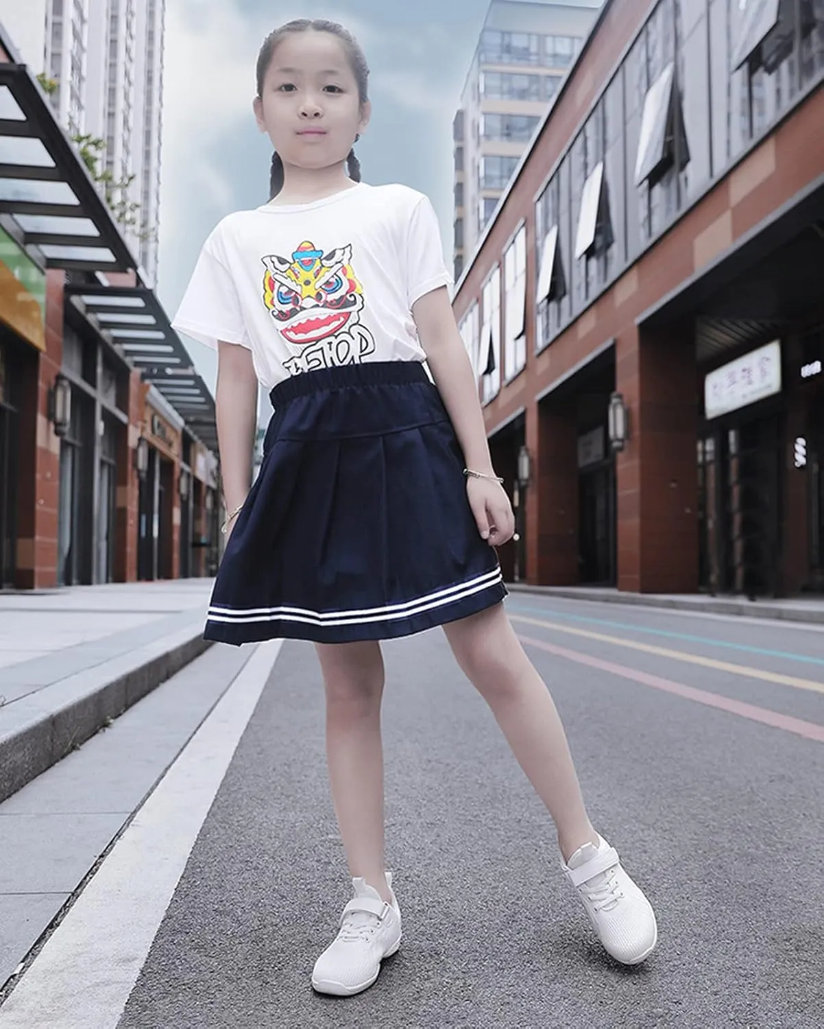 WUIWUIYU Youth Girls Boys Mesh Competition Cheerleading Gear Shoes White Dance Athletic Training Cheer Sneakers