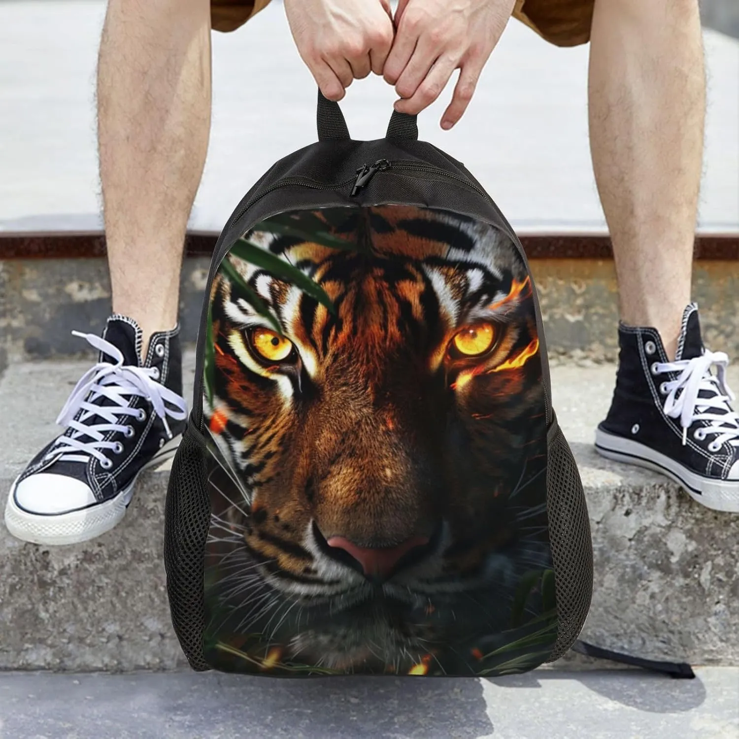 Xerial Ambush Tiger Backpack Waterproof Anti Theft Durable Light Laptop Bag Backpacks For Women Men Travel Gym Backpack