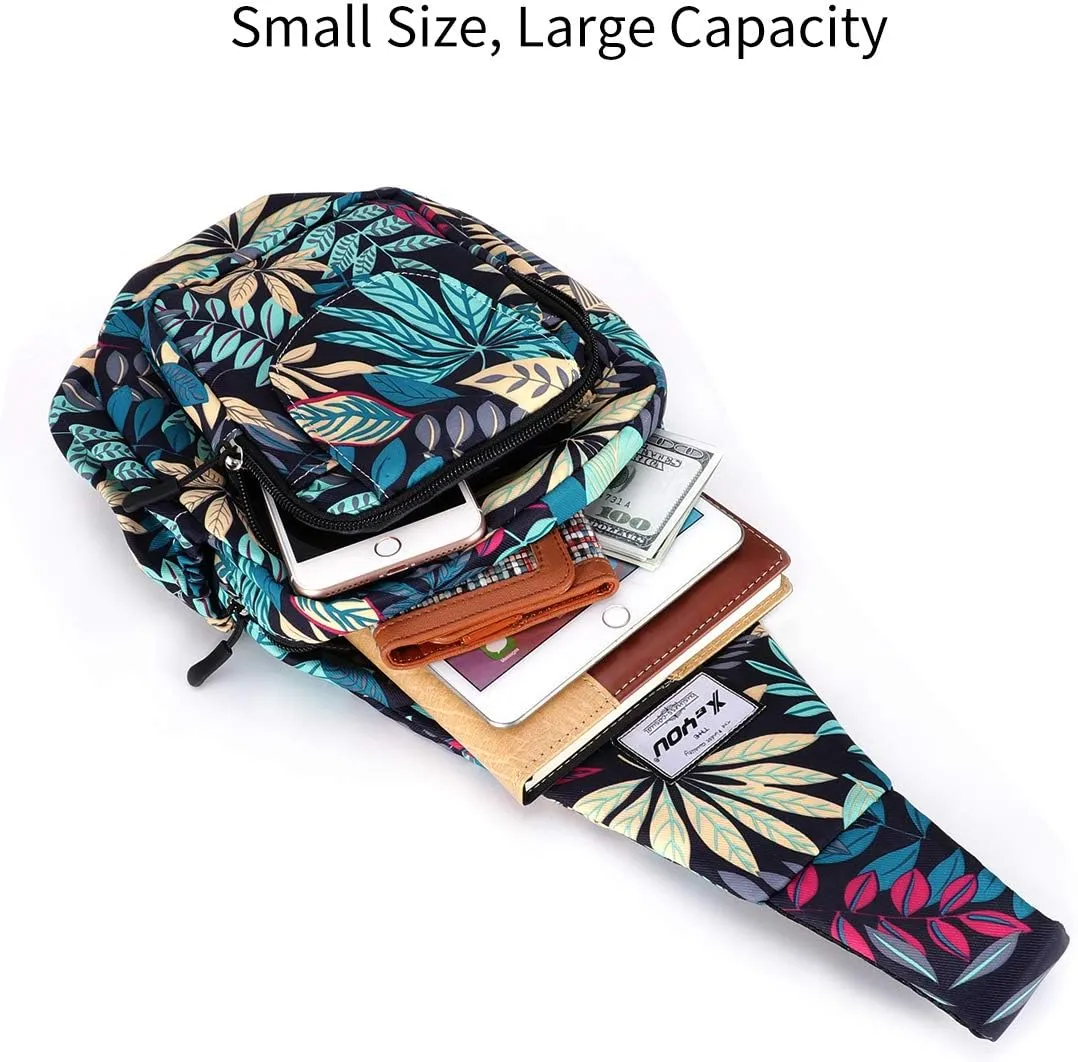 XEYOU Small Sling Bag - Lightweight One Strap Backpack Hiking Crossbody Chest Bag - Unisex Shoulder Daypack