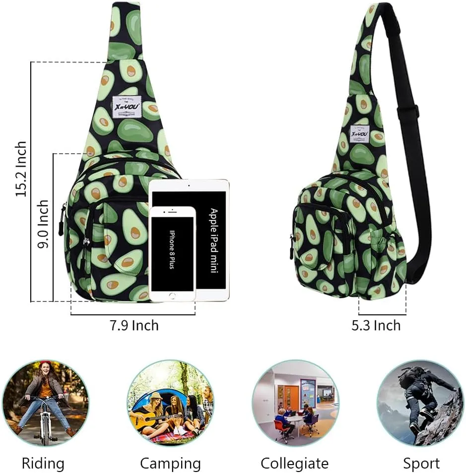 XEYOU Small Sling Bag - Lightweight One Strap Backpack Hiking Crossbody Chest Bag - Unisex Shoulder Daypack