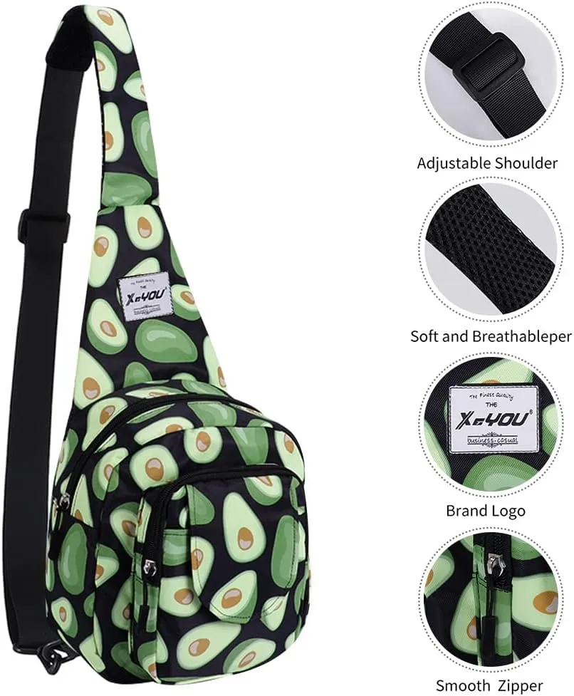 XEYOU Small Sling Bag - Lightweight One Strap Backpack Hiking Crossbody Chest Bag - Unisex Shoulder Daypack