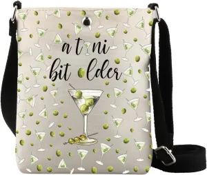 XYANFA Tini Older Dirty Martini Crossbody Bag Bartender Gift Dirty Martini Lover Party Purse Shoulder Bag