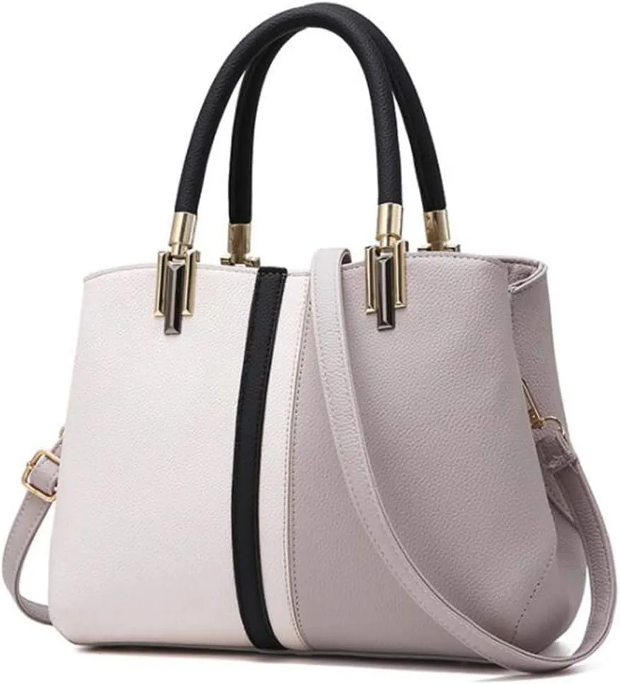 YAQUNICER Women PU Leather Handbags Tote Shoulder Bags Top Satchel Purses