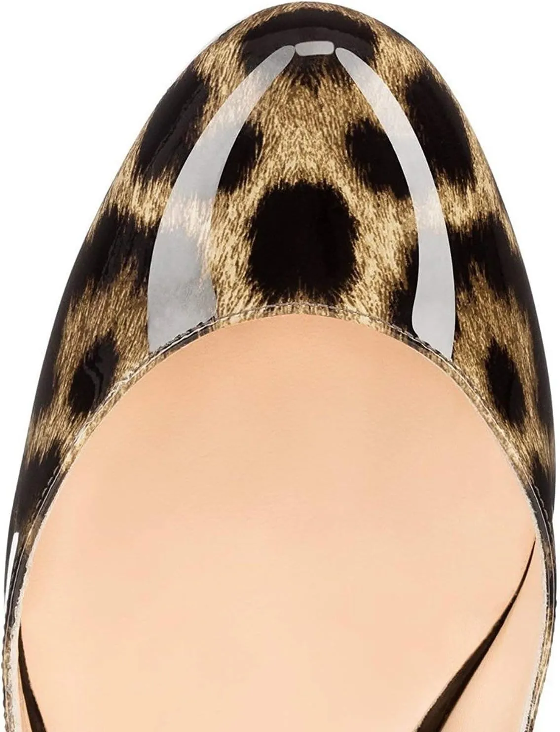 YDN Women Round Toe High Heels Pumps Slip on Stiletto Patent Evening Shoes with Slingback 4-15