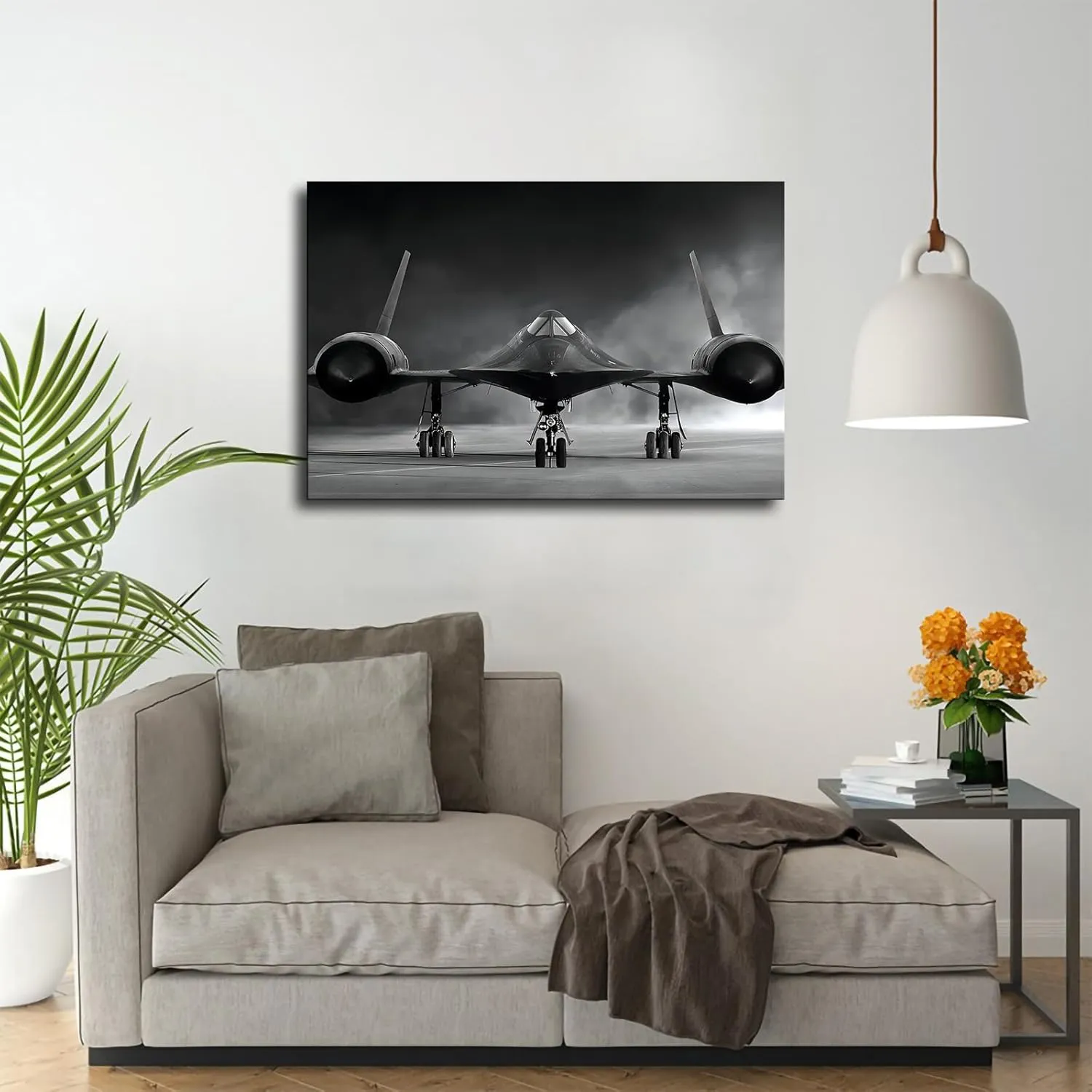 YuplaN Sr-71 Blackbird Reconnaissance Aircraft Canvas Poster Holiday Gift HD Picture Modern Aesthetics Mural Wall Art Decoration (Unframed,16×24inch)