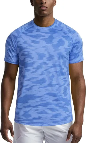 Zengjo Mens Workout Shirts Quick Dry Short Sleeve Athletic Running Gym T Shirt