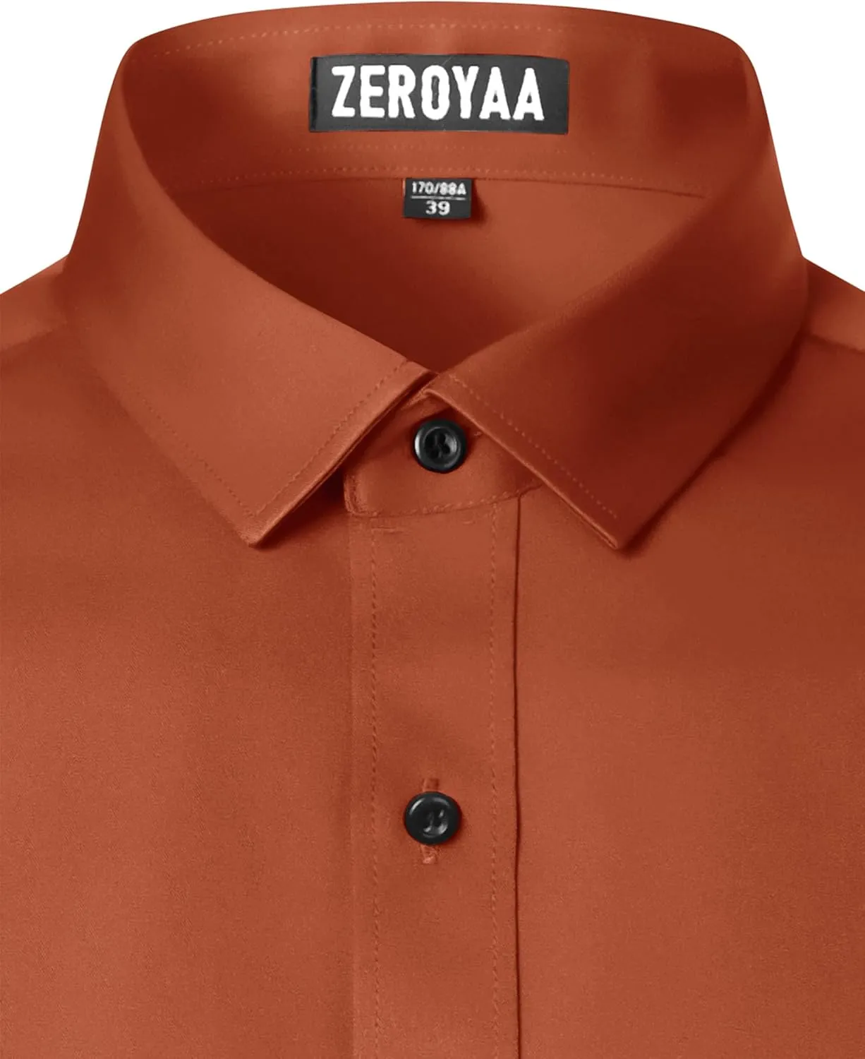 ZEROYAA Men's Long Sleeve Dress Shirt Modern Slim Fit Wrinkle-Free Casual Business Button Up Shirts