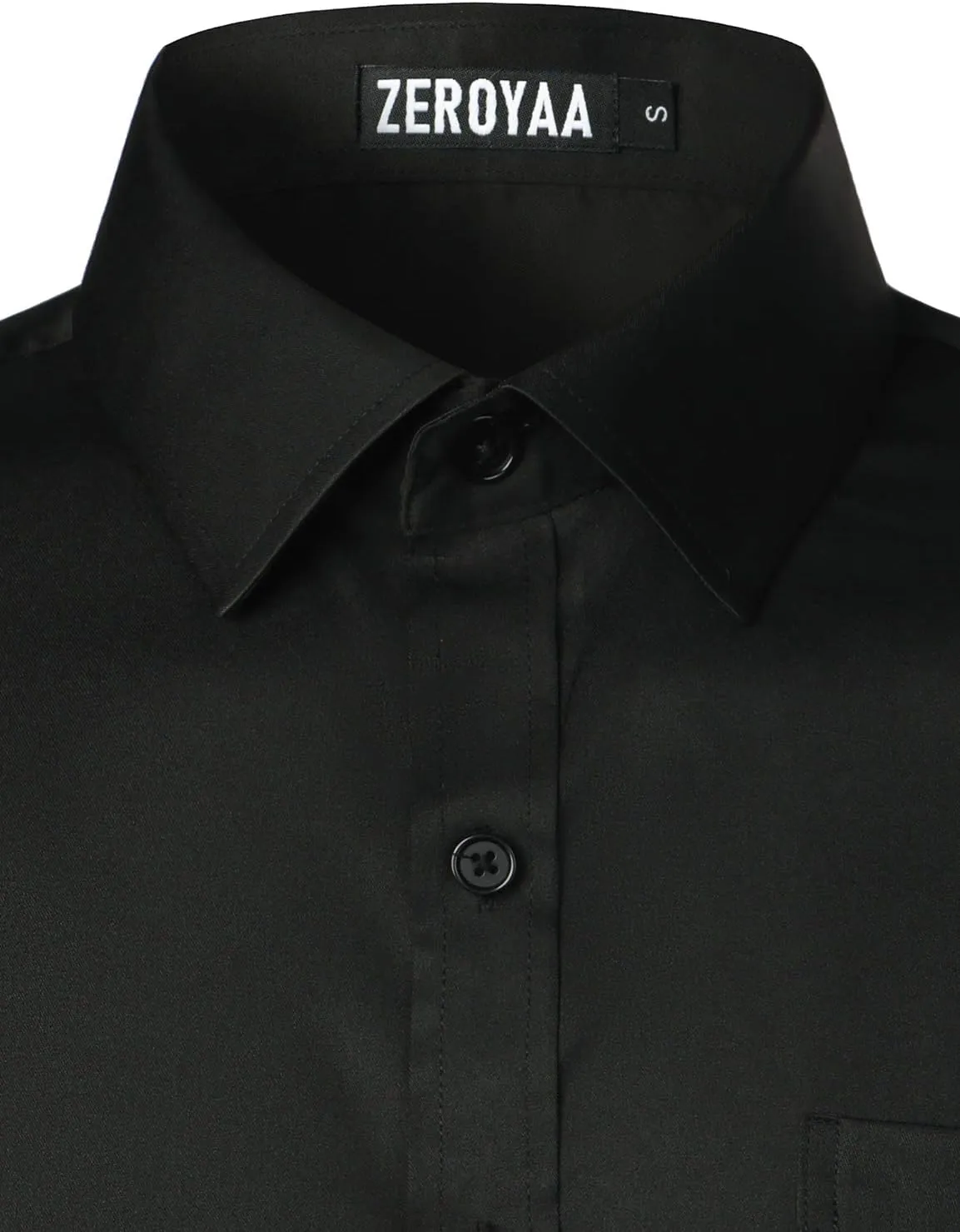 ZEROYAA Men's Urban Stylish Casual Business Slim Fit Long Sleeve Button Up Dress Shirt with Pocket