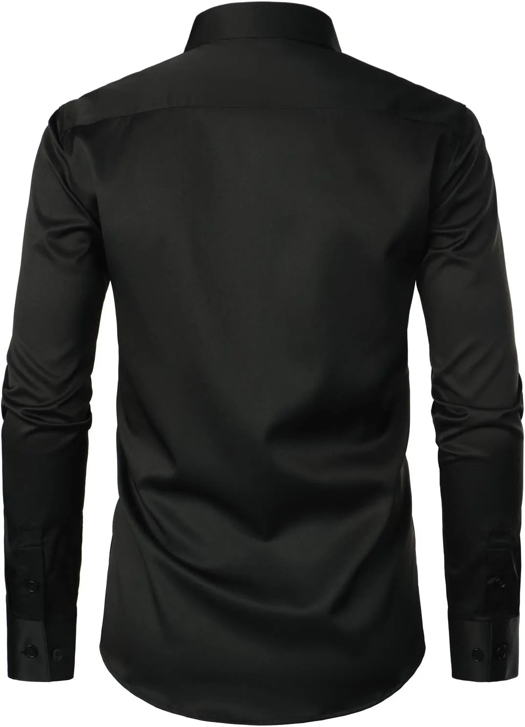 ZEROYAA Men's Urban Stylish Casual Business Slim Fit Long Sleeve Button Up Dress Shirt with Pocket