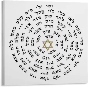 ZFASXZF Baraka 72 God Names Art Poster (1) Wall Poster Art Canvas Printing Gift Office Bedroom Aesthetic Poster Unframed Style 10x10inch(25x25cm), red
