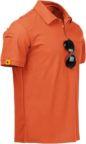 ZITY Mens Polo Shirt Short Sleeve Sports Tactical T-Shirt Athletic Golf Polos Daily Casual Stylish Collared Shirts for Men