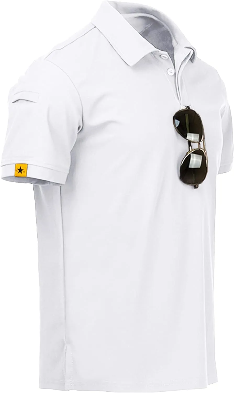 ZITY Mens Polo Shirt Short Sleeve Sports Tactical T-Shirt Athletic Golf Polos Daily Casual Stylish Collared Shirts for Men