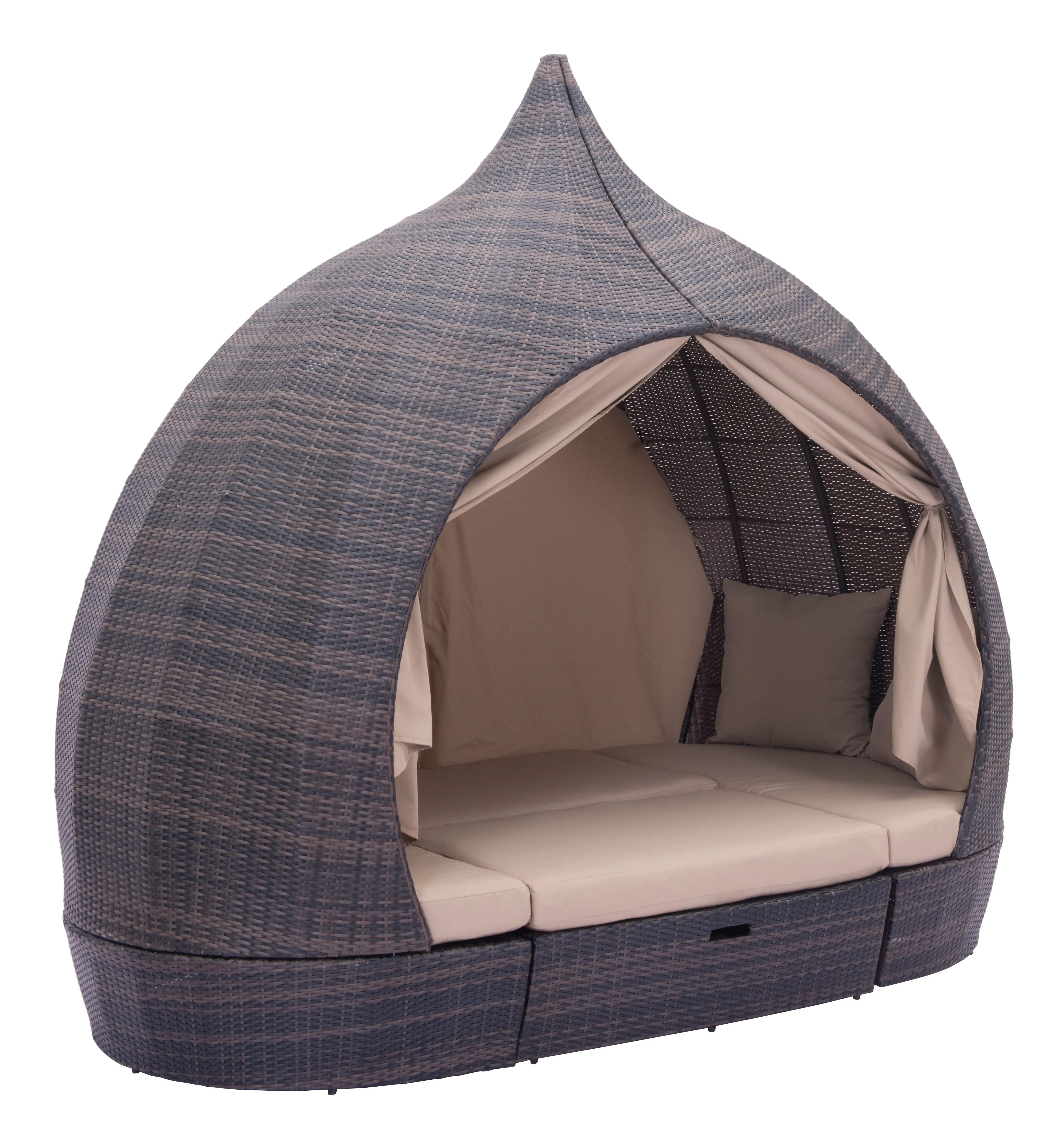 Zuo Majorca Daybed Brown & Beige