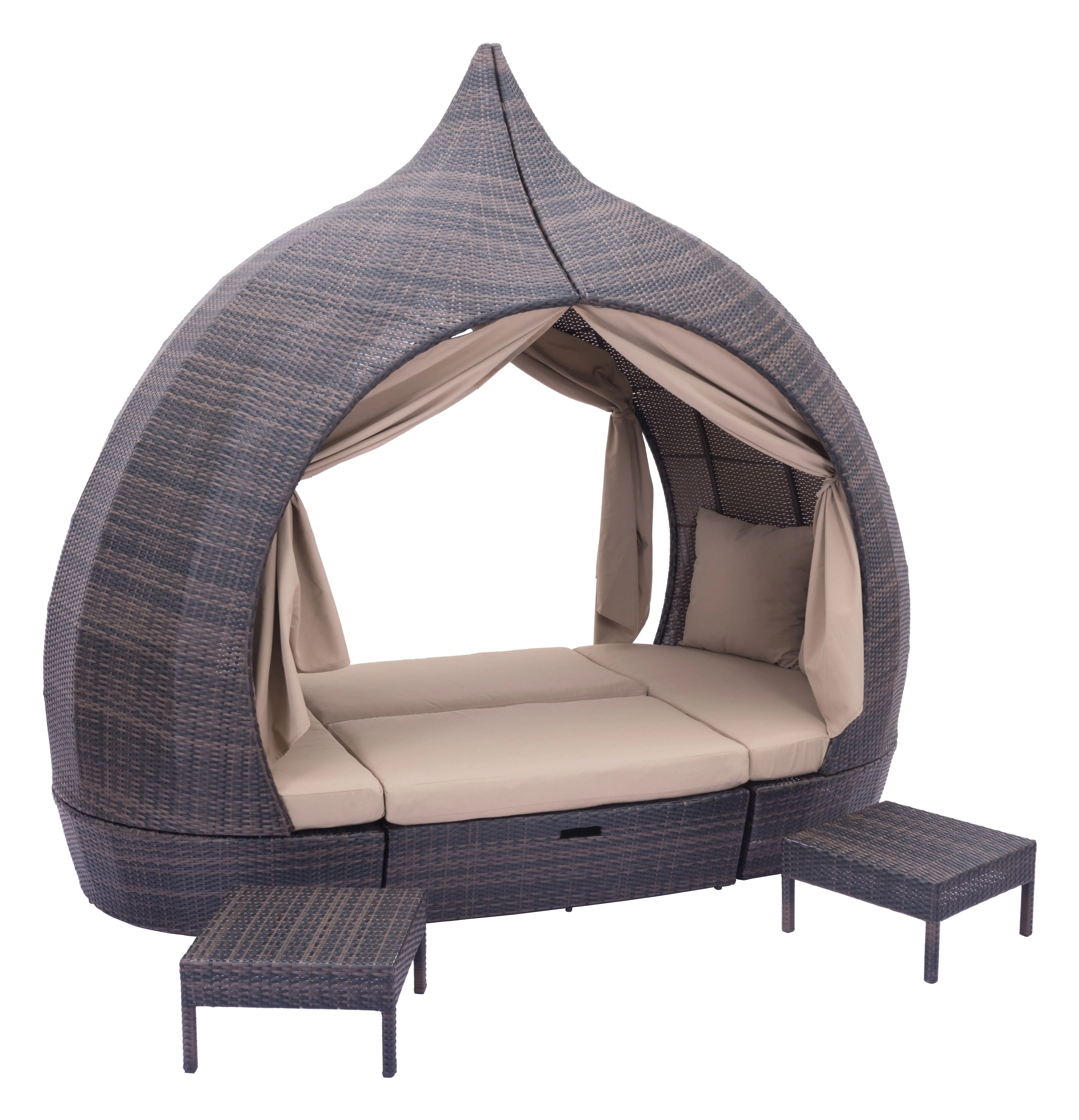 Zuo Majorca Daybed Brown & Beige