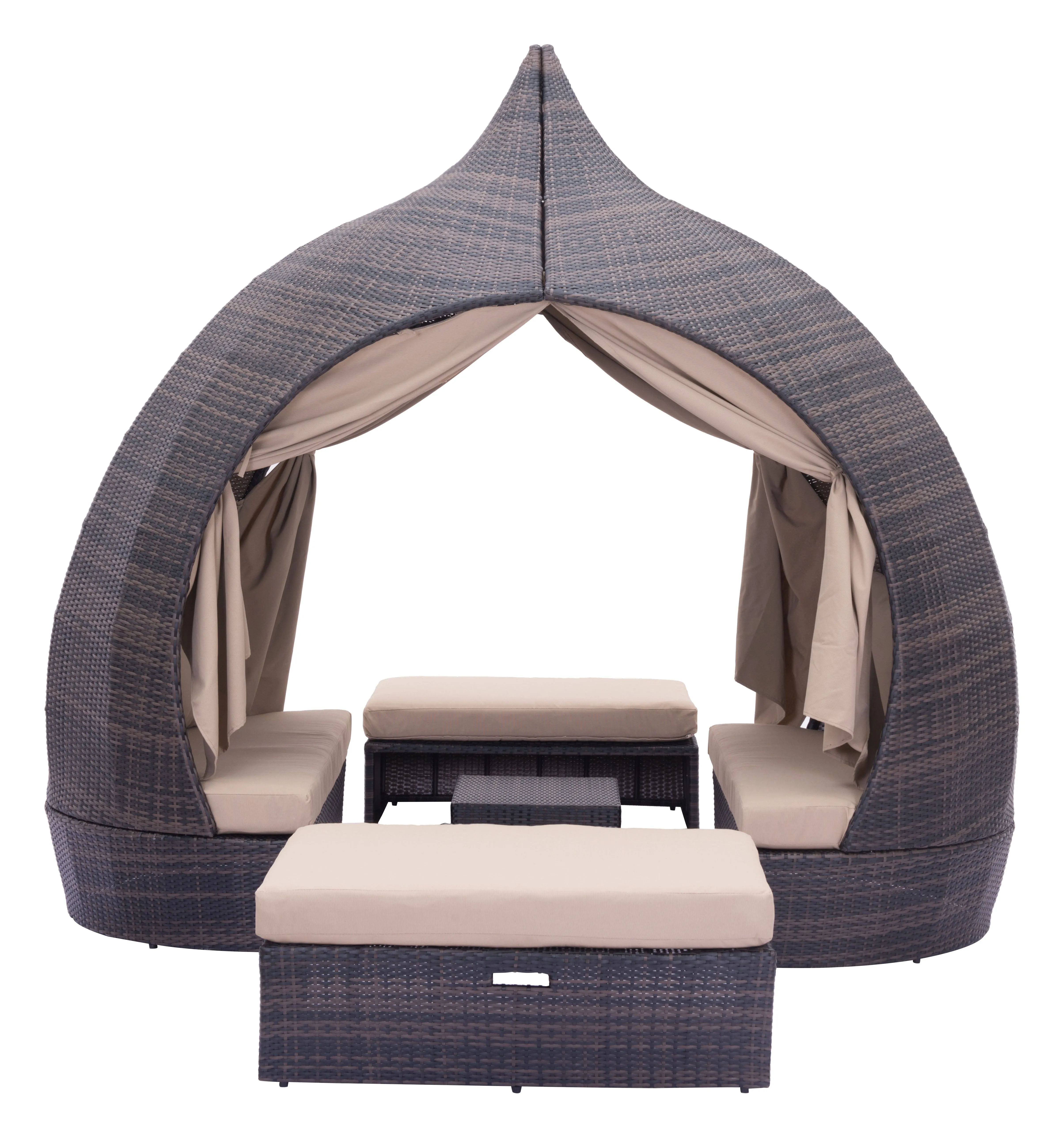 Zuo Majorca Daybed Brown & Beige